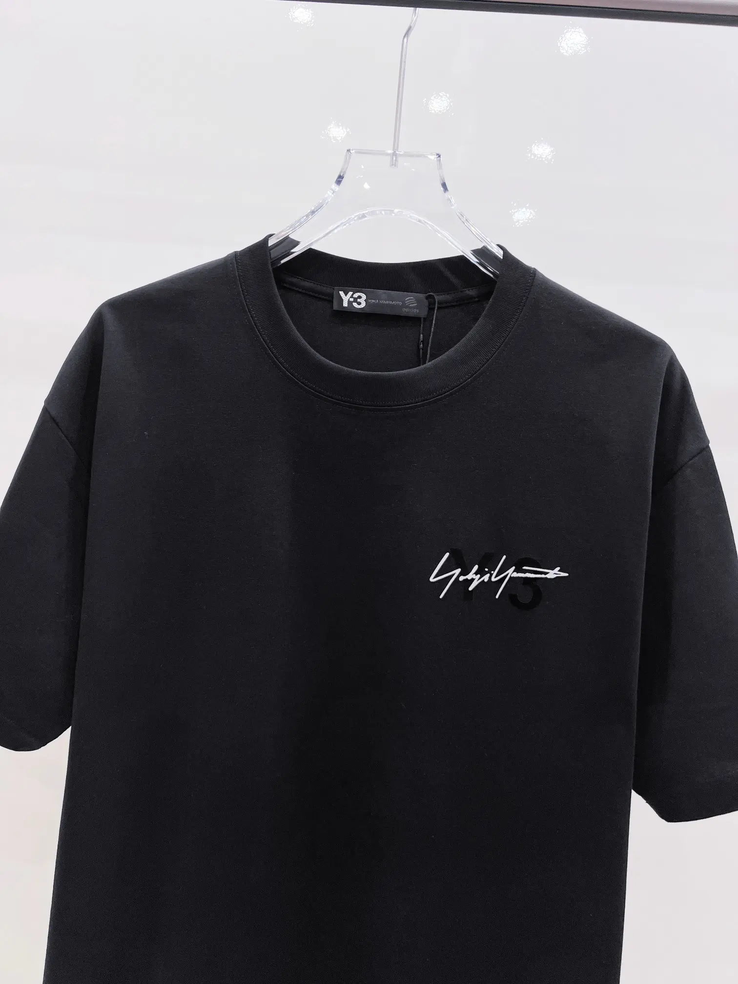 Y-3 Flocked Graphic Cotton-Blend T-Shirt D15021434 — view 3