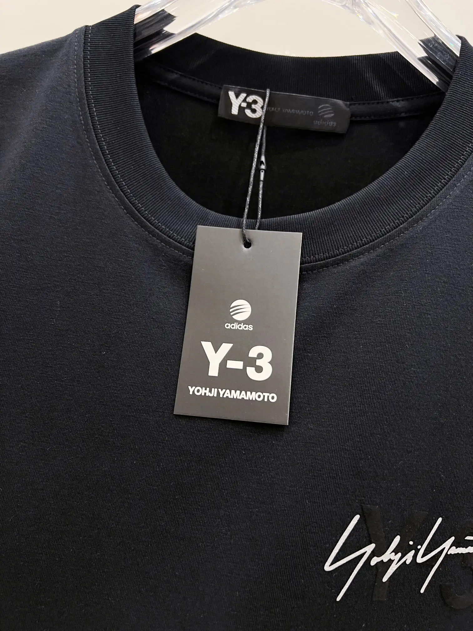 Y-3 Flocked Graphic Cotton-Blend T-Shirt D15021434 — view 8