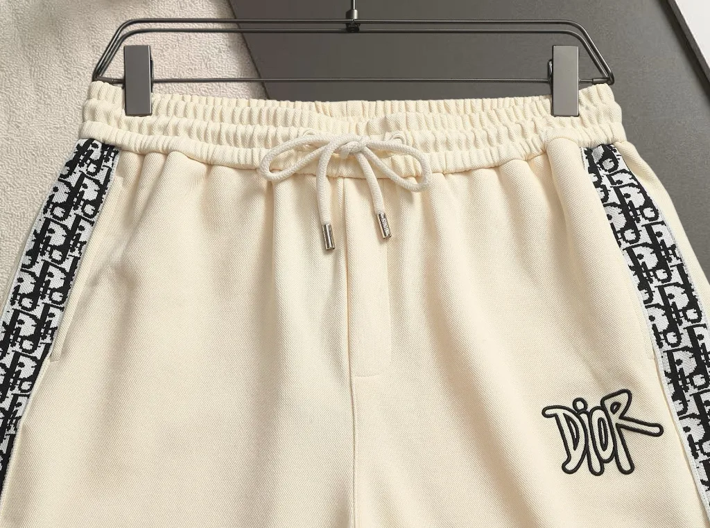 Oblique Logo Tape Cotton-Jersey Shorts D15521477 — view 3