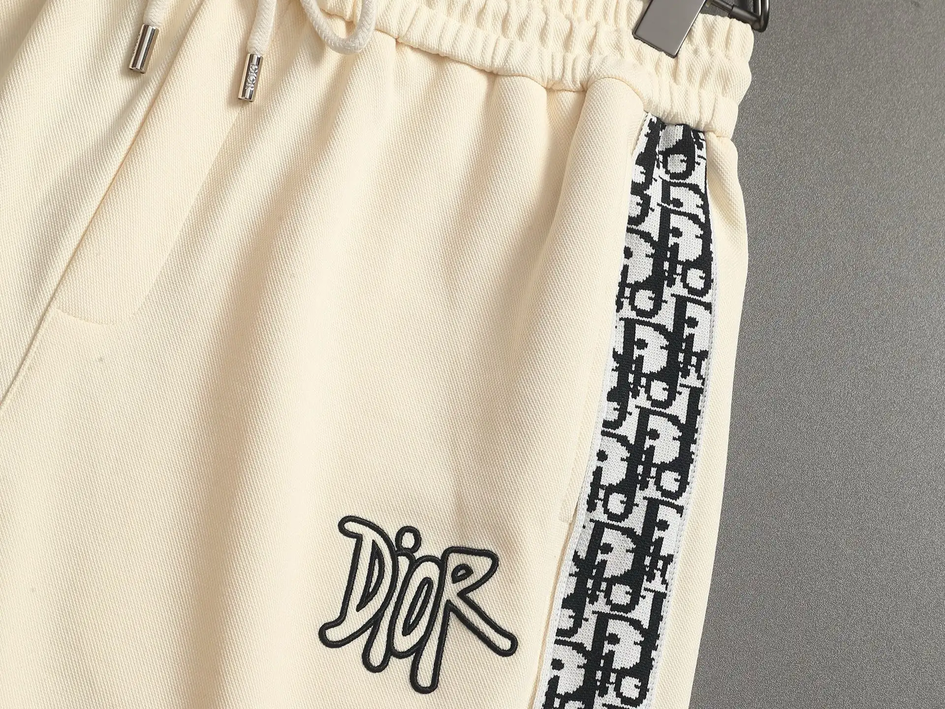 Oblique Logo Tape Cotton-Jersey Shorts D15521477 — view 5