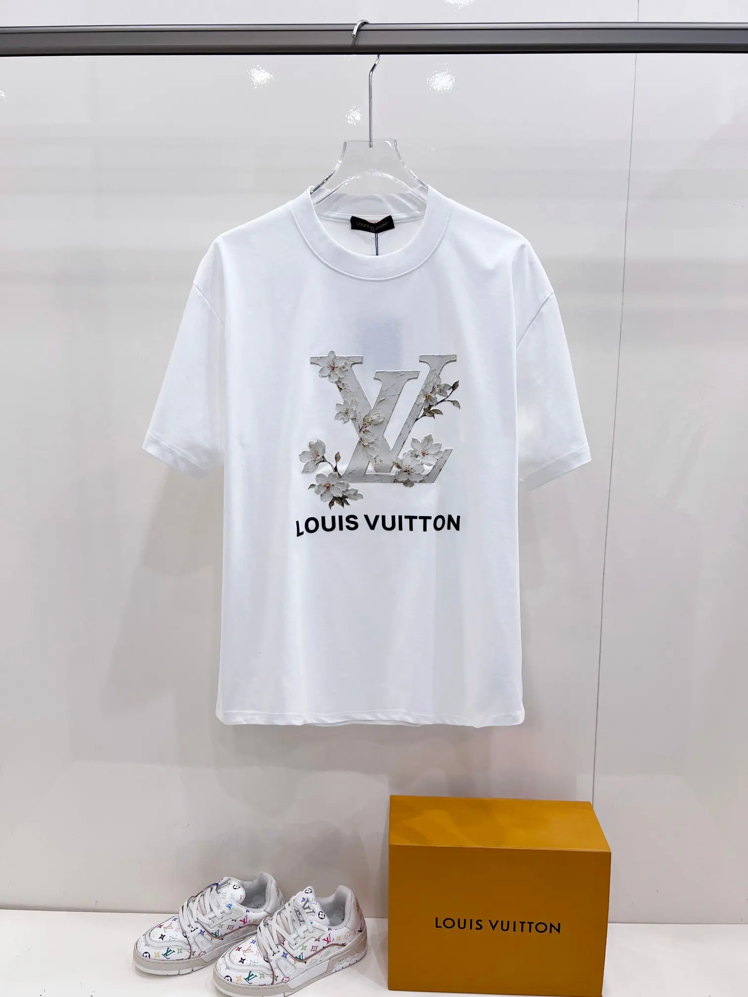 Floral 3D Logo Cotton-Blend T-Shirt D15521450