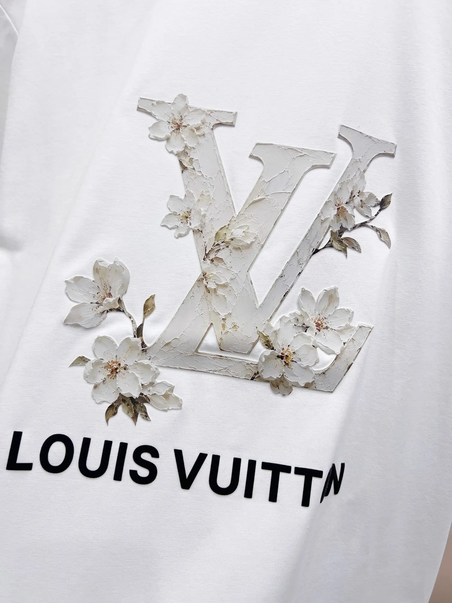 Floral 3D Logo Cotton-Blend T-Shirt D15521450 — view 5