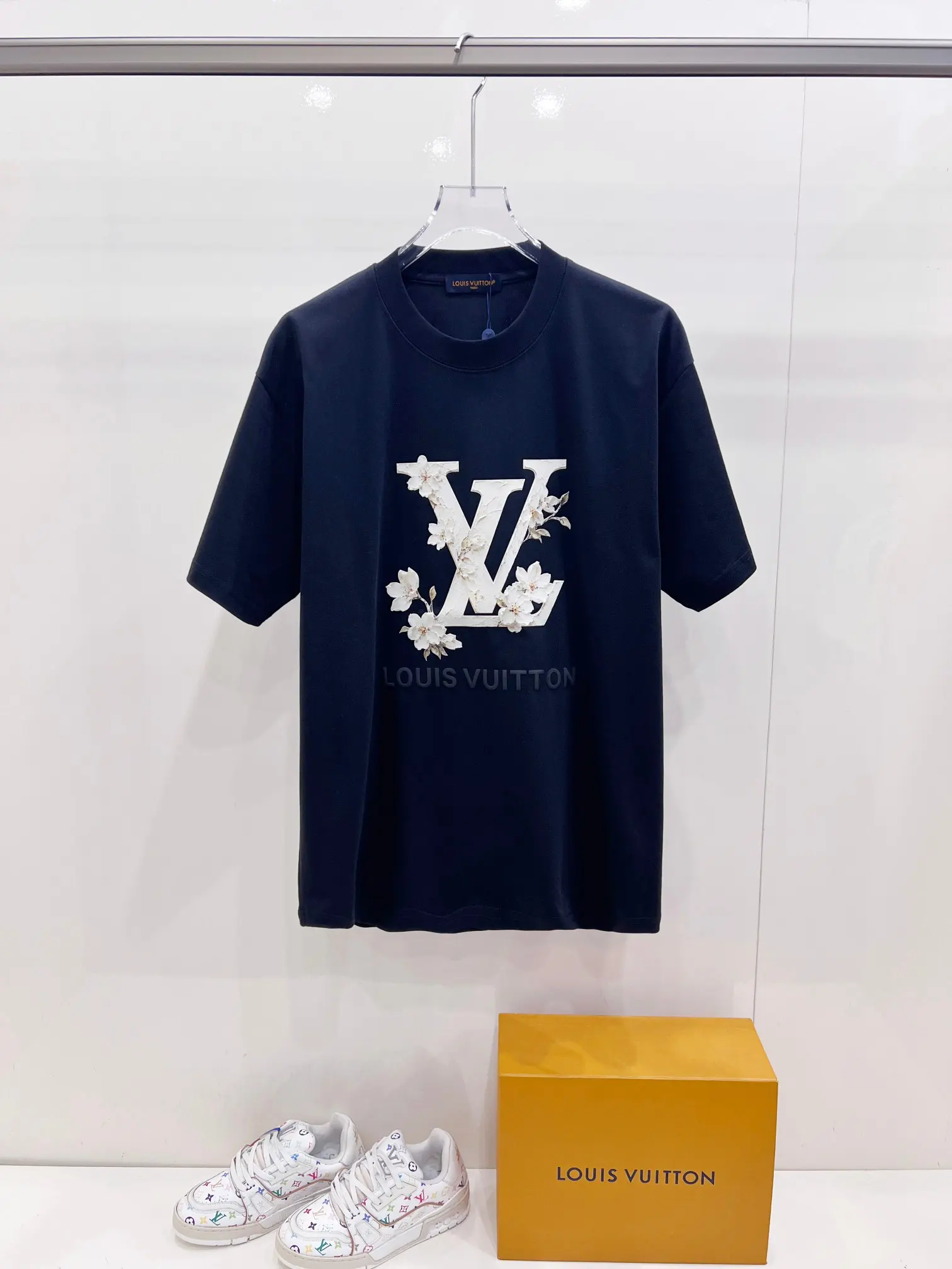 3D Floral Logo Cotton-Modal T-Shirt D15521451