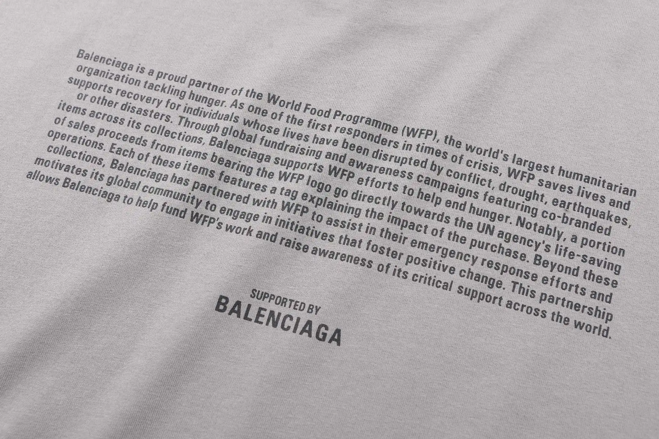 WFP Logo Print Cotton T-Shirt D16022854 — view 10