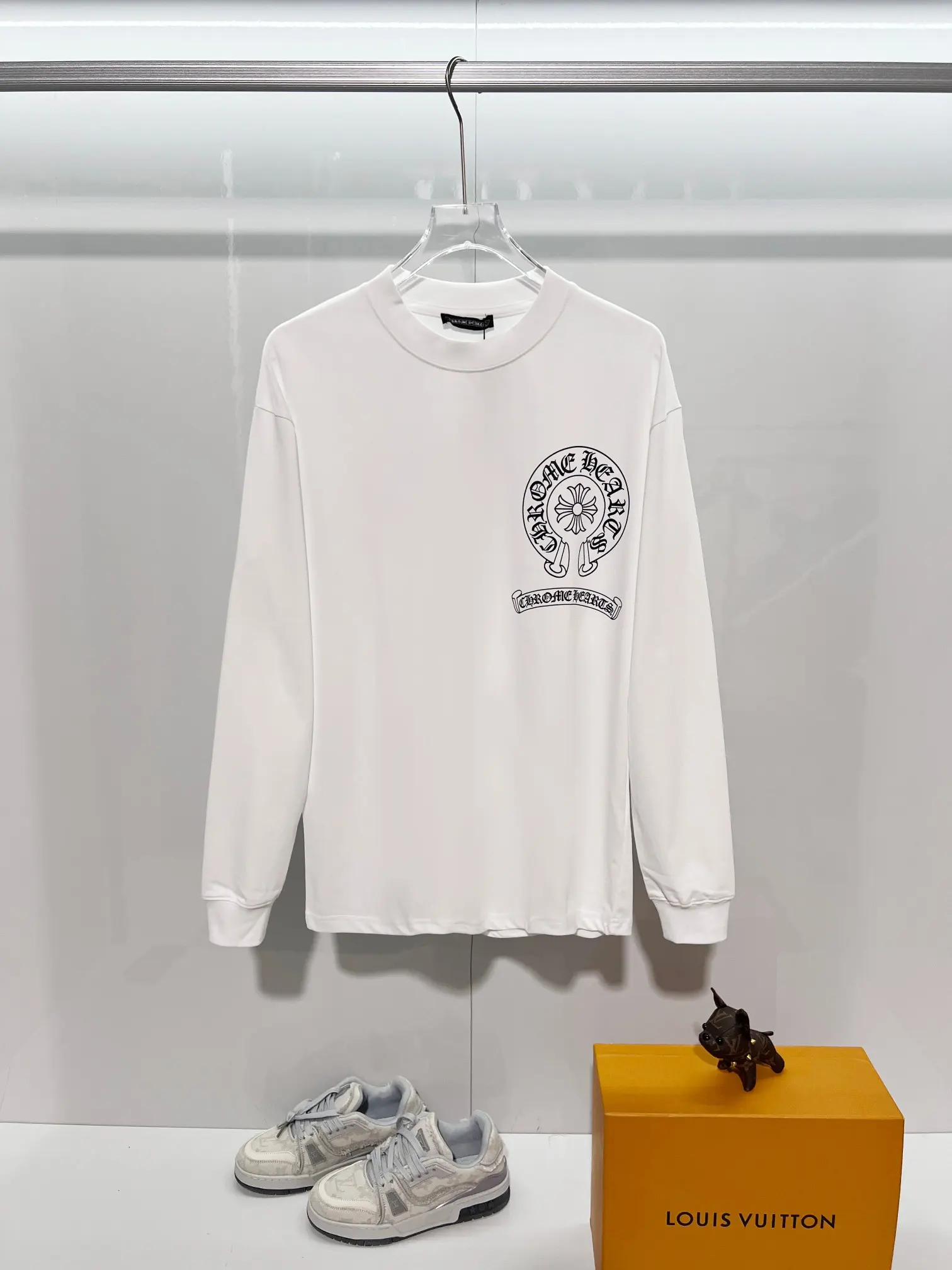 Horseshoe Logo Long-Sleeve Cotton T-Shirt D16024179