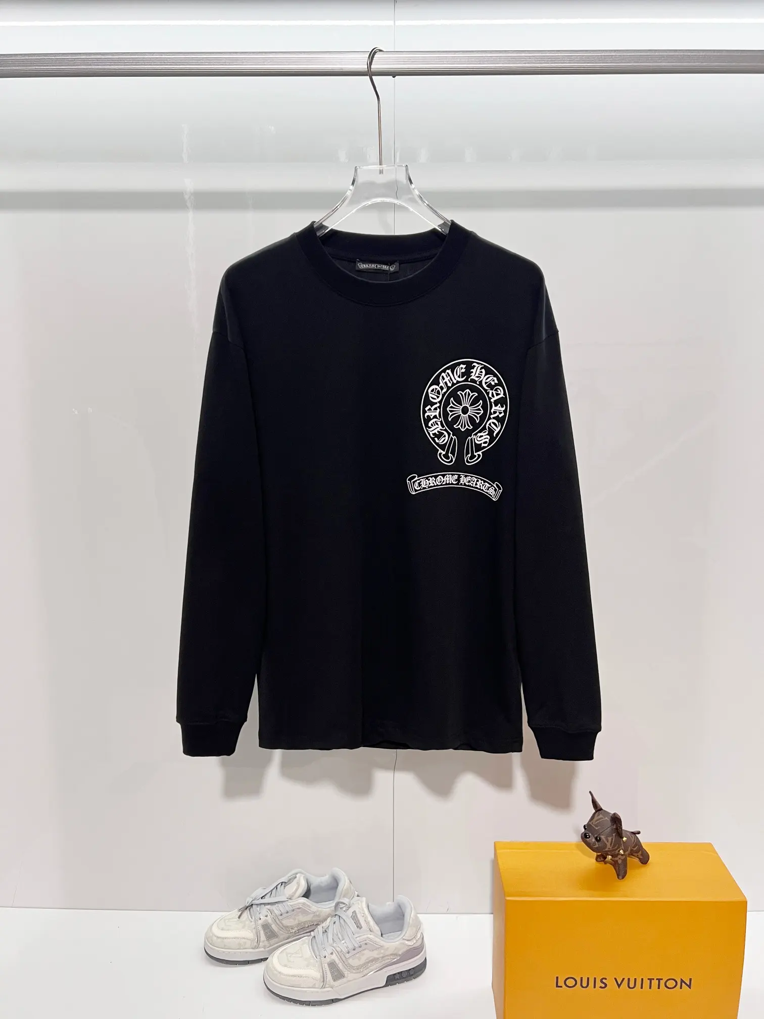 Horseshoe Logo Long-Sleeve Cotton T-Shirt D16024178