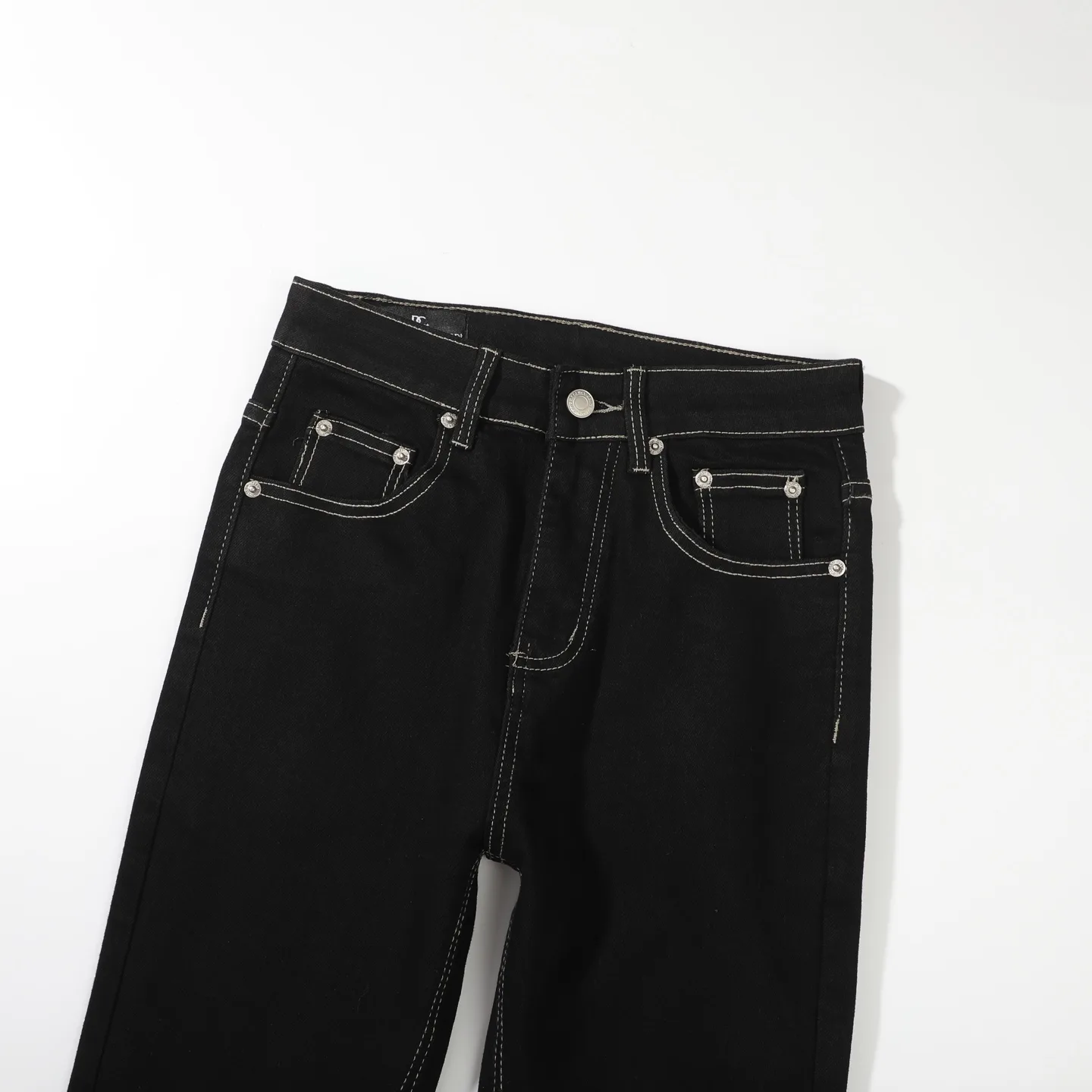 Contrast Stitch Flared Stretch Jeans D16023088 — view 3