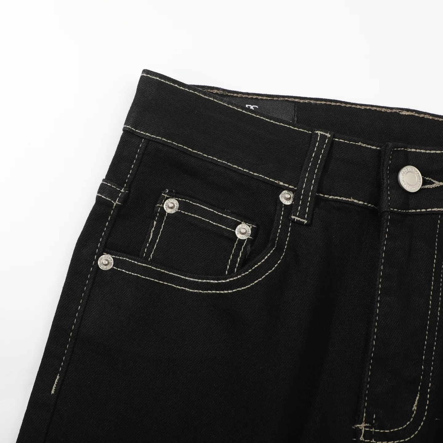 Contrast Stitch Flared Stretch Jeans D16023088 — view 7