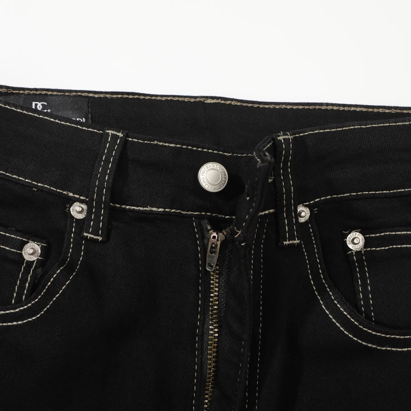 Contrast Stitch Flared Stretch Jeans D16023088 — view 9
