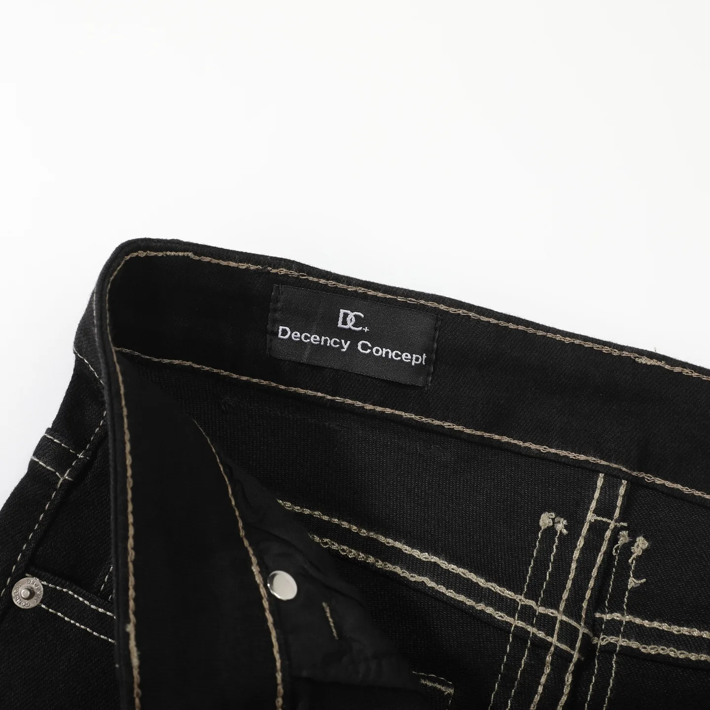 Contrast Stitch Flared Stretch Jeans D16023088 — view 11