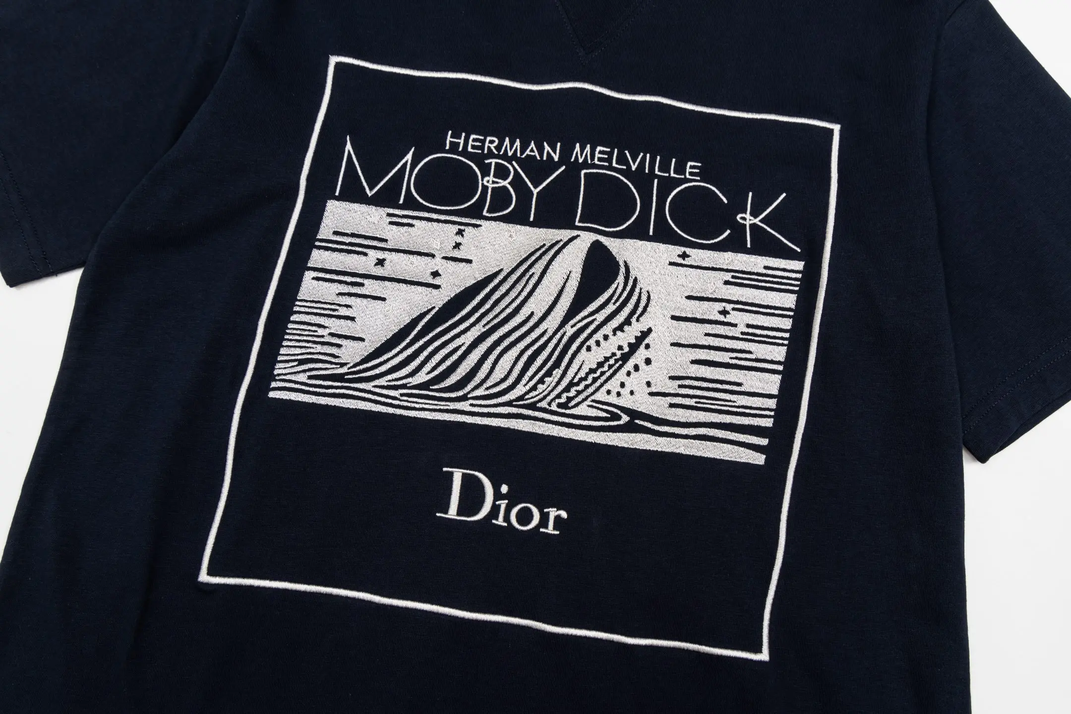 Moby Dick Embroidered Cotton T-Shirt D16021169 — view 7
