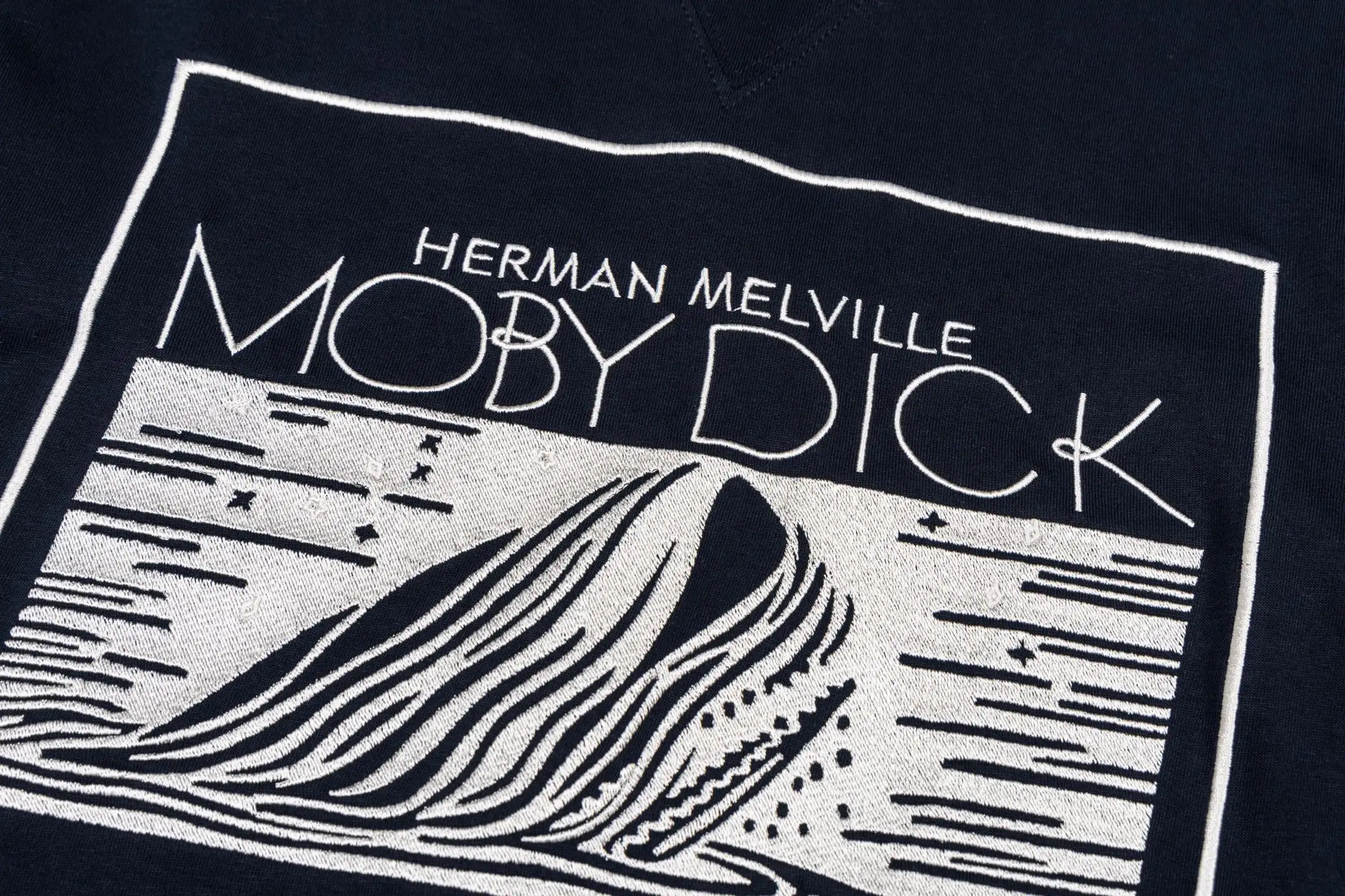 Moby Dick Embroidered Cotton T-Shirt D16021169 — view 8