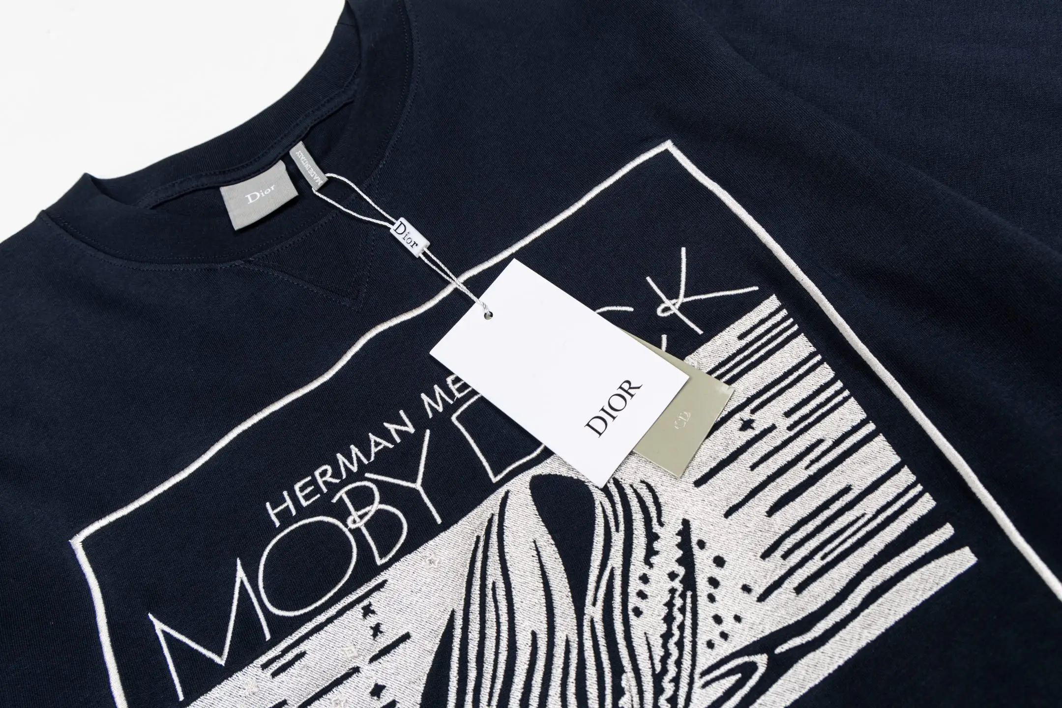 Moby Dick Embroidered Cotton T-Shirt D16021169 — view 11