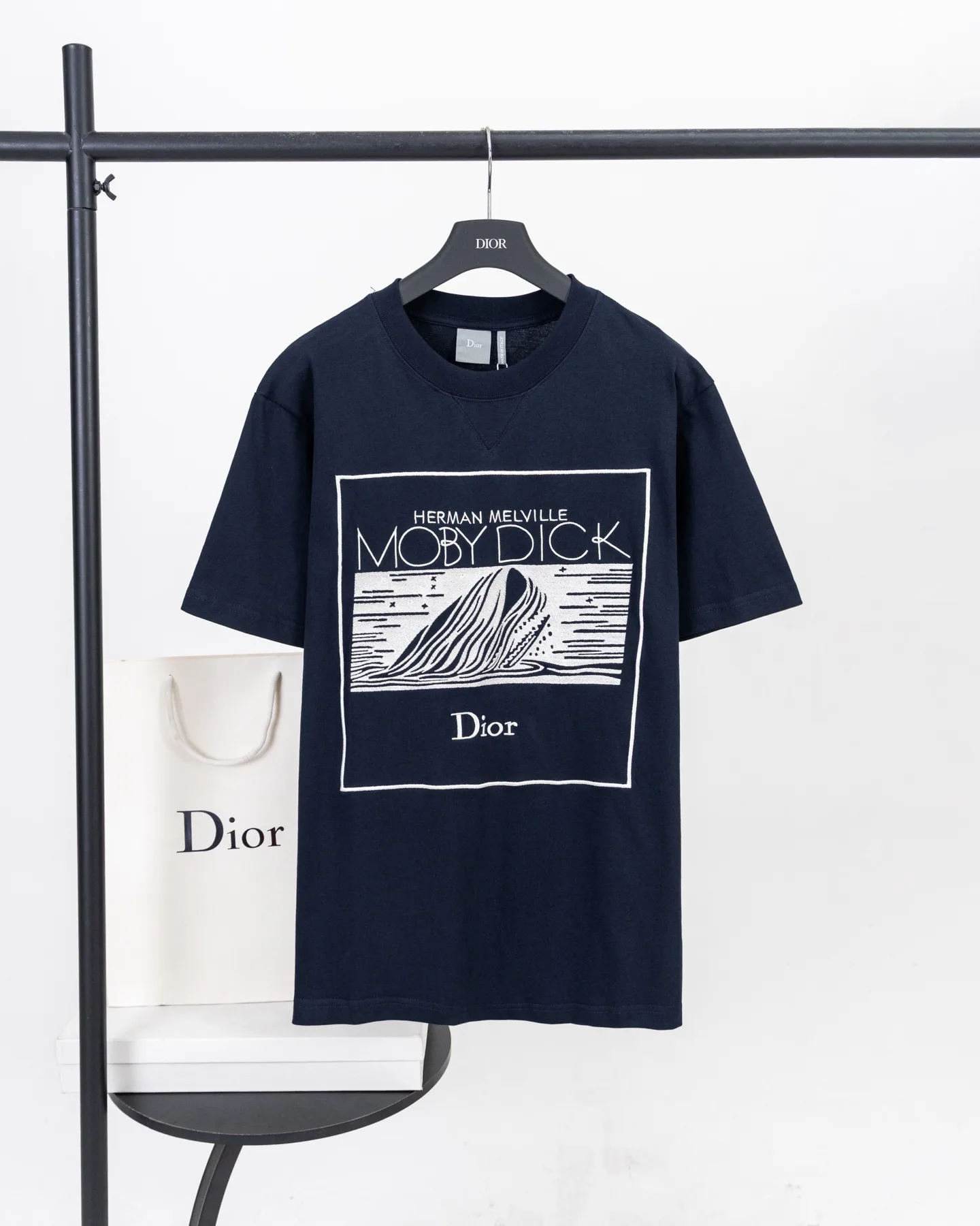 Moby Dick Embroidered Cotton T-Shirt D16021168