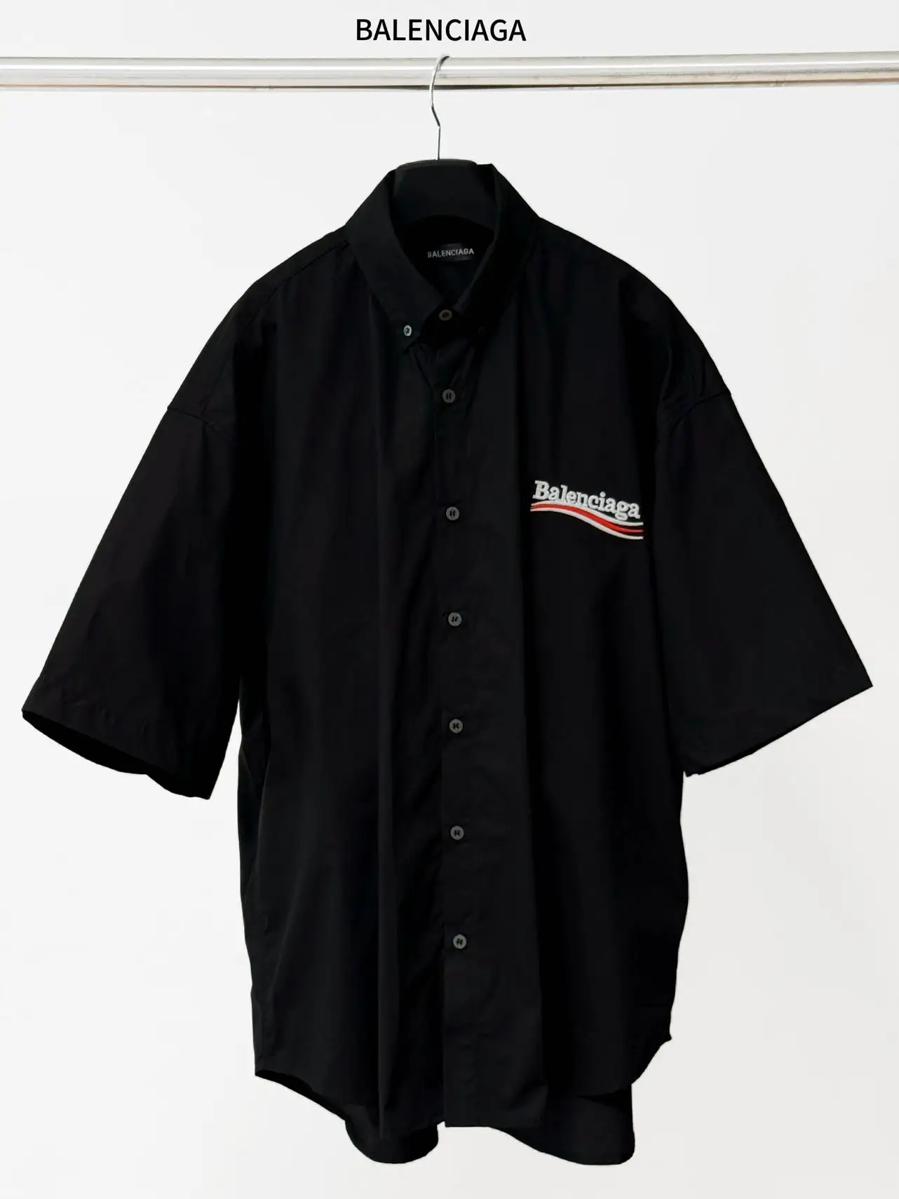 Political Campaign Logo Embroidered Short-Sleeve Shirt D16521125