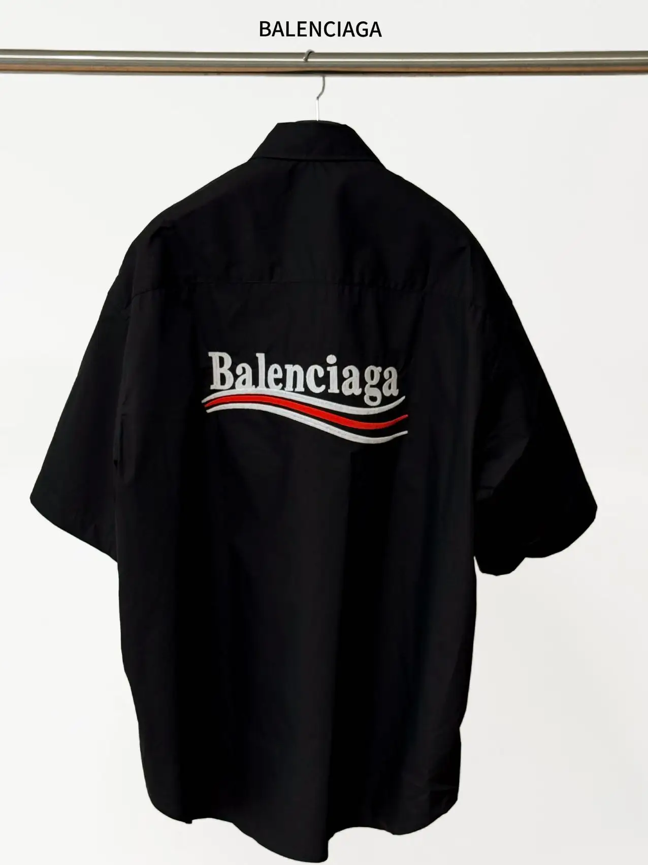 Political Campaign Logo Embroidered Short-Sleeve Shirt D16521125 — view 2