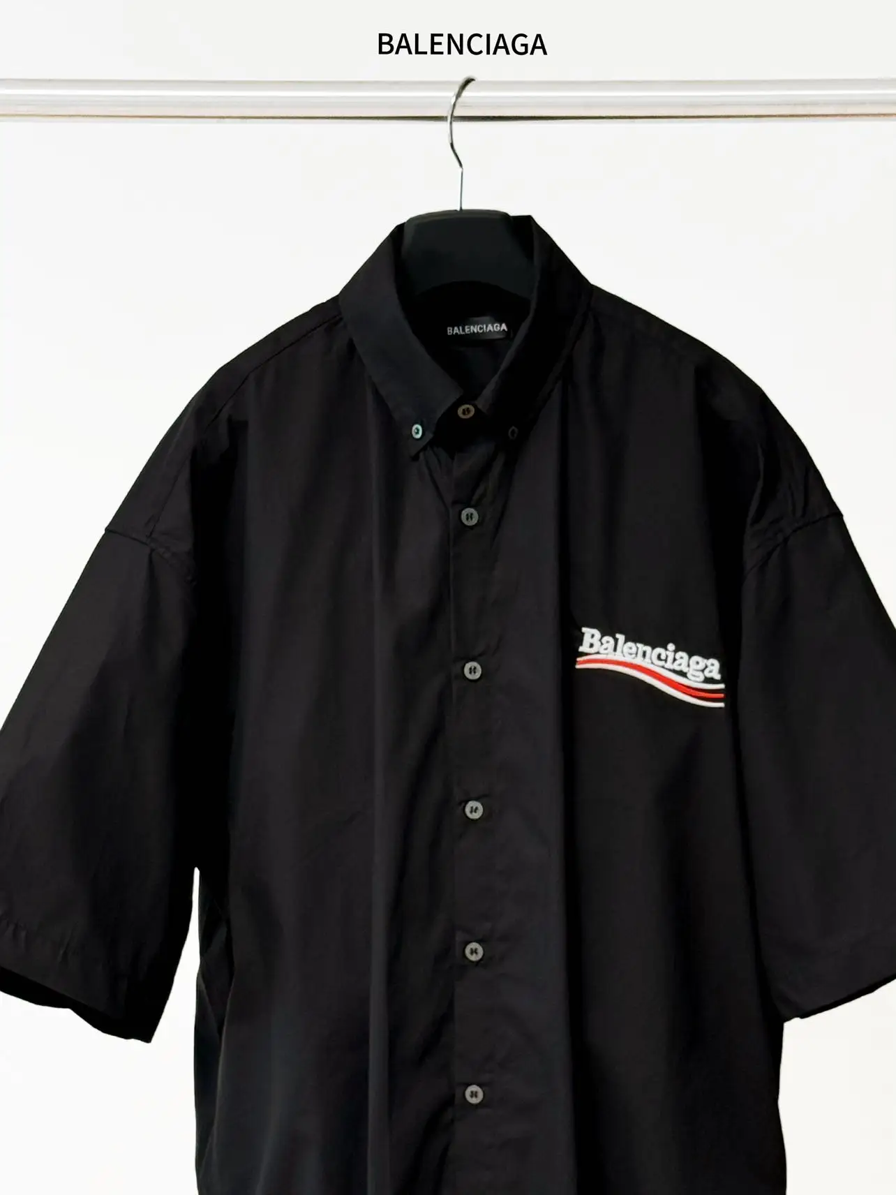 Political Campaign Logo Embroidered Short-Sleeve Shirt D16521125 — view 4