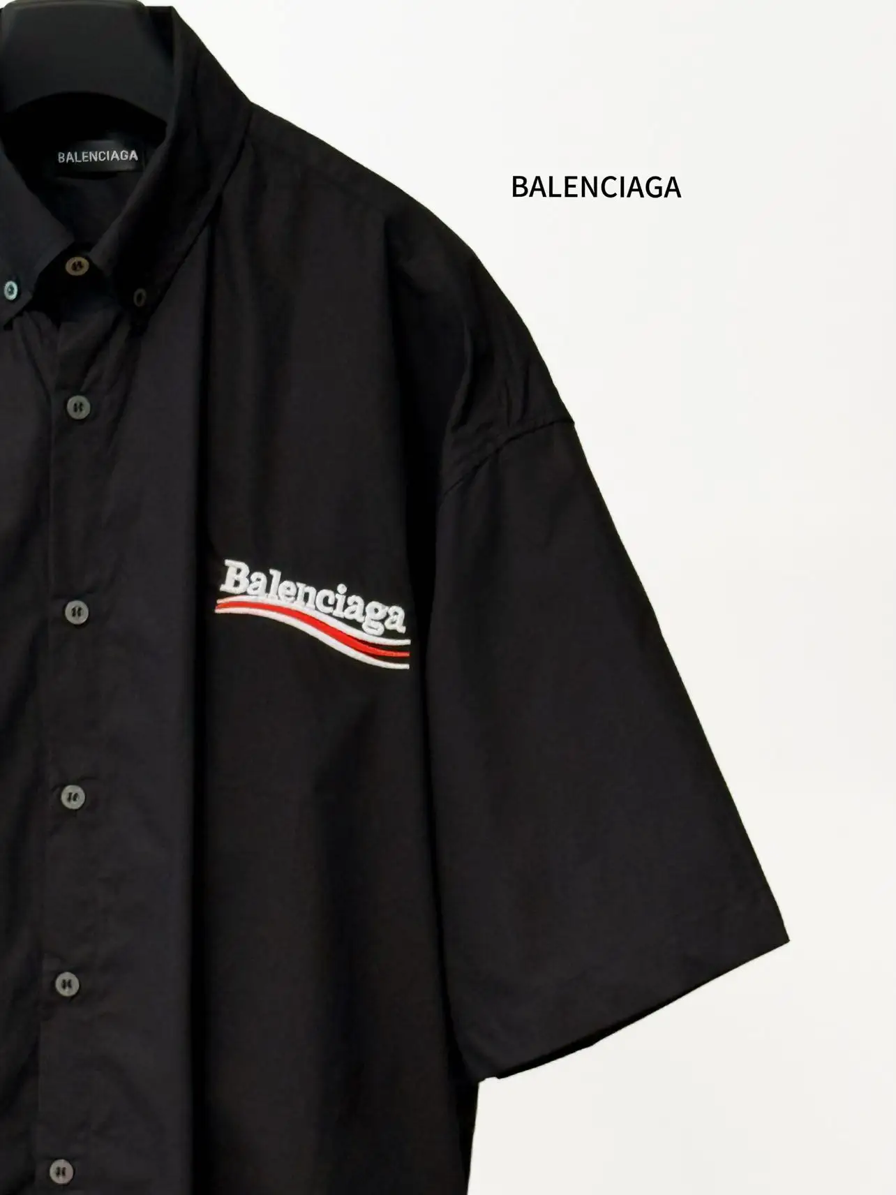 Political Campaign Logo Embroidered Short-Sleeve Shirt D16521125 — view 5