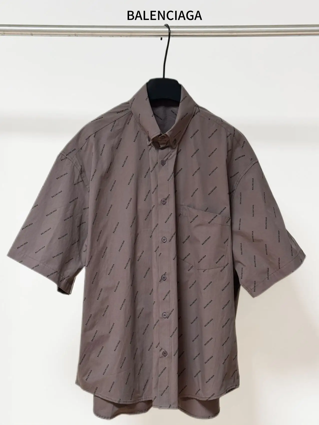 Logo-Print Cotton-Poplin Short-Sleeve Shirt D16521138