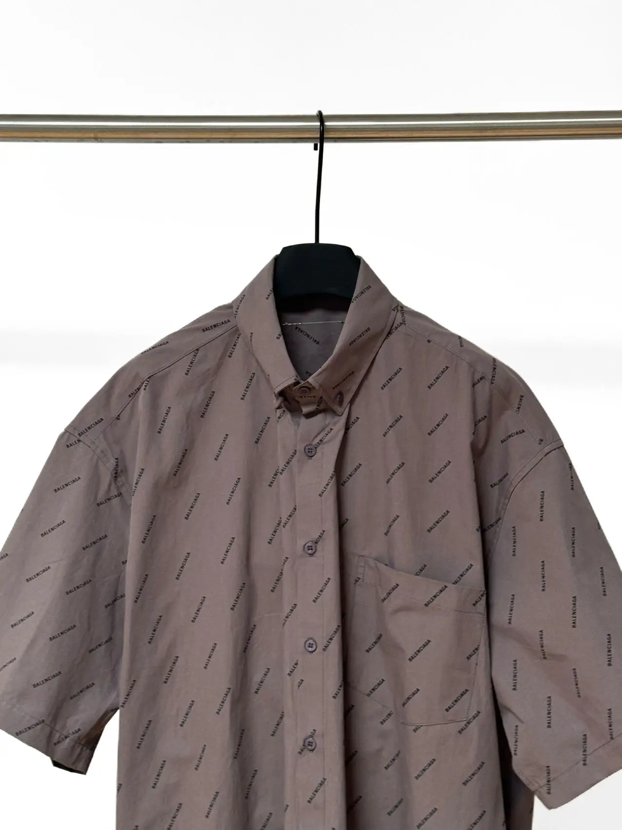 Logo-Print Cotton-Poplin Short-Sleeve Shirt D16521138 — view 4
