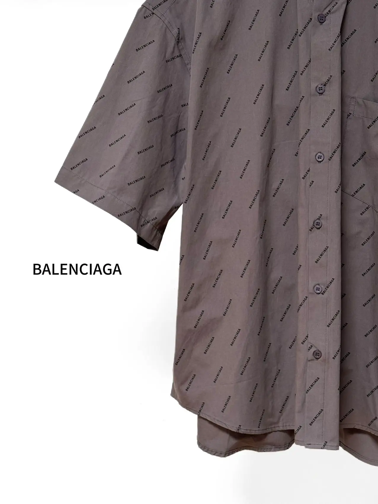 Logo-Print Cotton-Poplin Short-Sleeve Shirt D16521138 — view 6