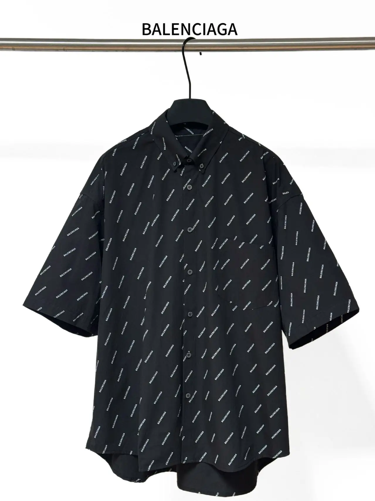 Logo-Print Cotton-Poplin Short-Sleeve Shirt D16521139