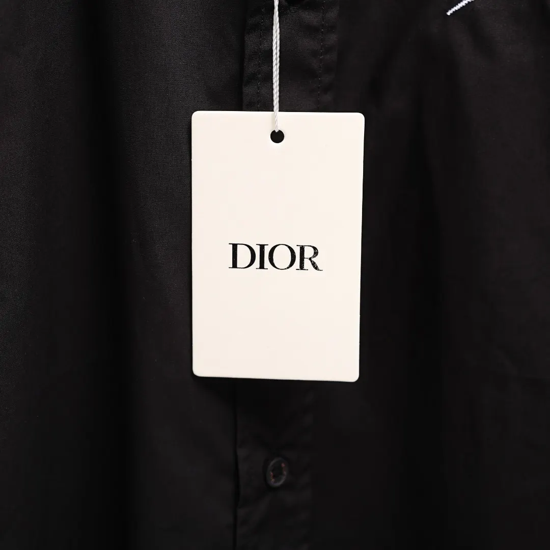 Dior Graffiti Logo Embroidered Cotton Shirt D16522647 — view 7