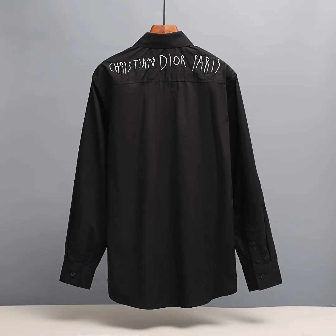 Dior Graffiti Logo Embroidered Cotton Shirt D16522647 — view 8