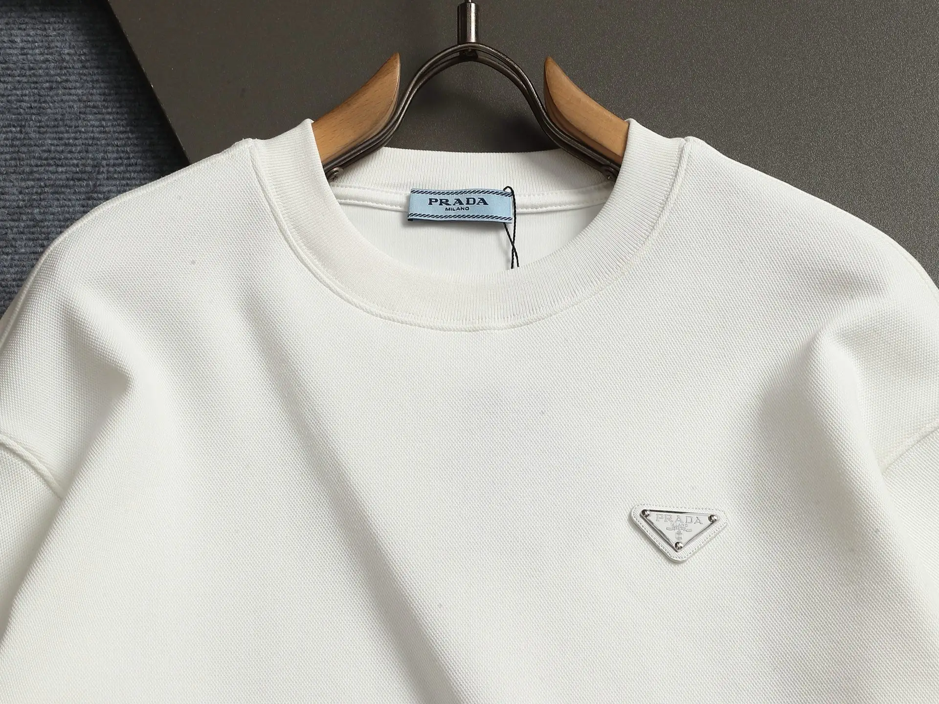 Enamel Triangle Logo Crew-Neck Sweatshirt D17023260 — view 2