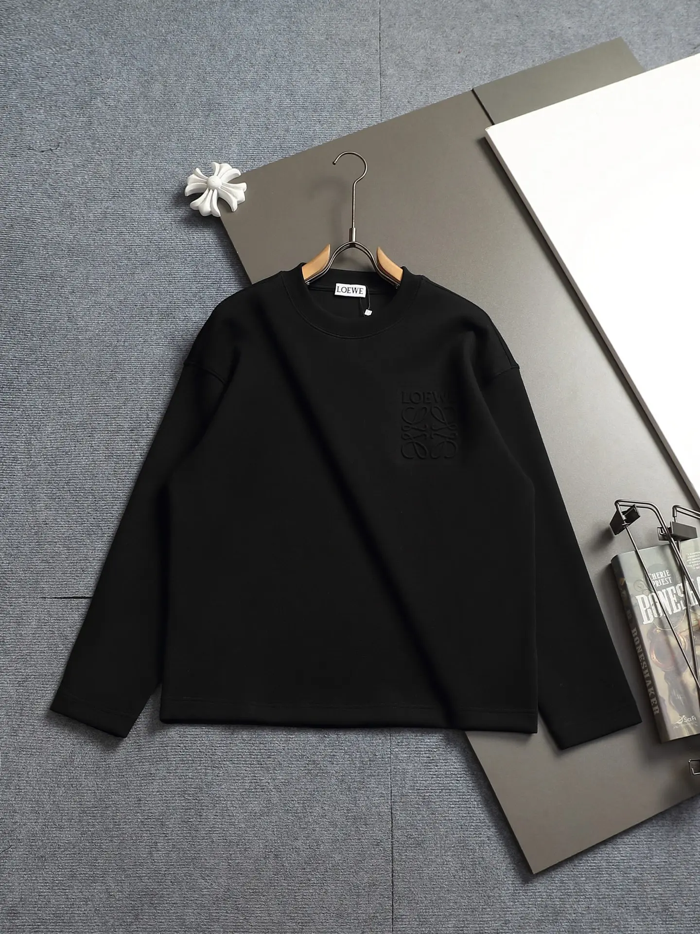 Anagram Embossed Cotton Sweatshirt D17023255