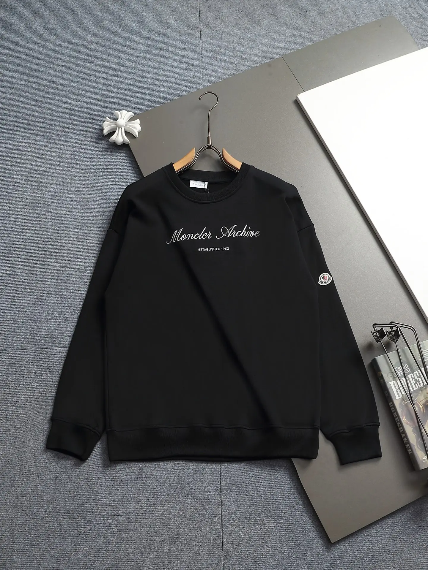 Moncler Archive Logo Embroidered Sweatshirt D17023247