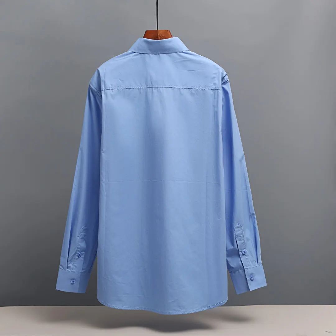 Embroidered Logo Poplin Long-Sleeve Shirt D17022649 — view 2