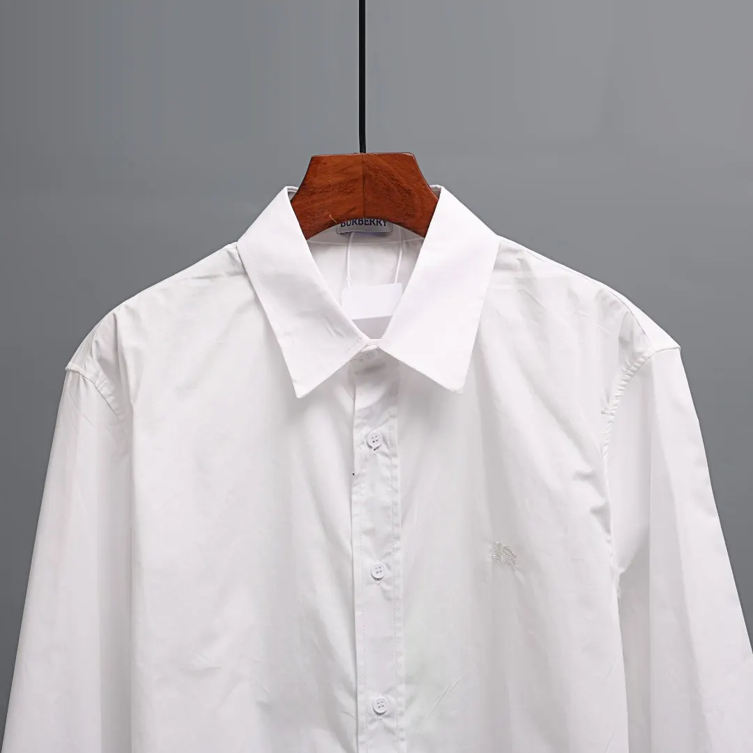 Embroidered Logo Poplin Shirt with Check Lining D17022650 — view 3