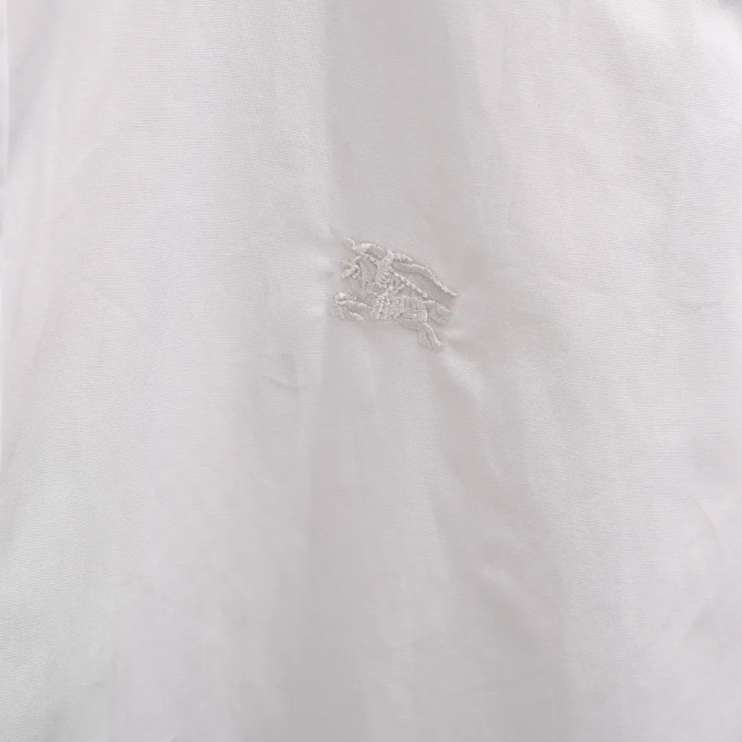 Embroidered Logo Poplin Shirt with Check Lining D17022650 — view 4