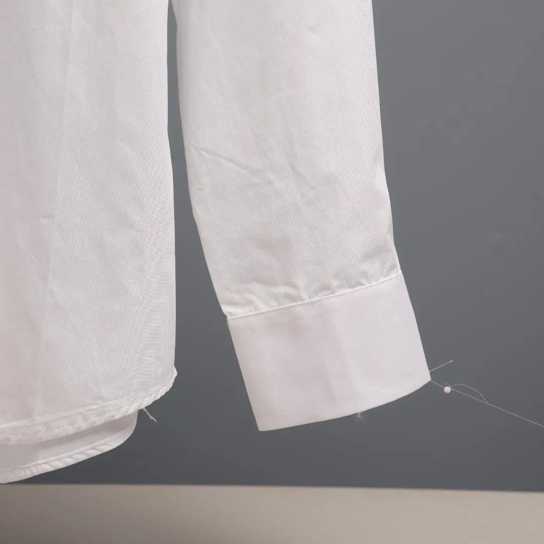 Embroidered Logo Poplin Shirt with Check Lining D17022650 — view 7