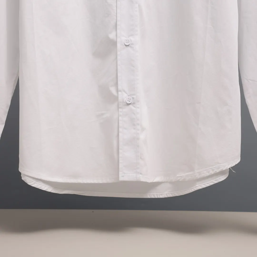 Embroidered Logo Poplin Shirt with Check Lining D17022650 — view 8