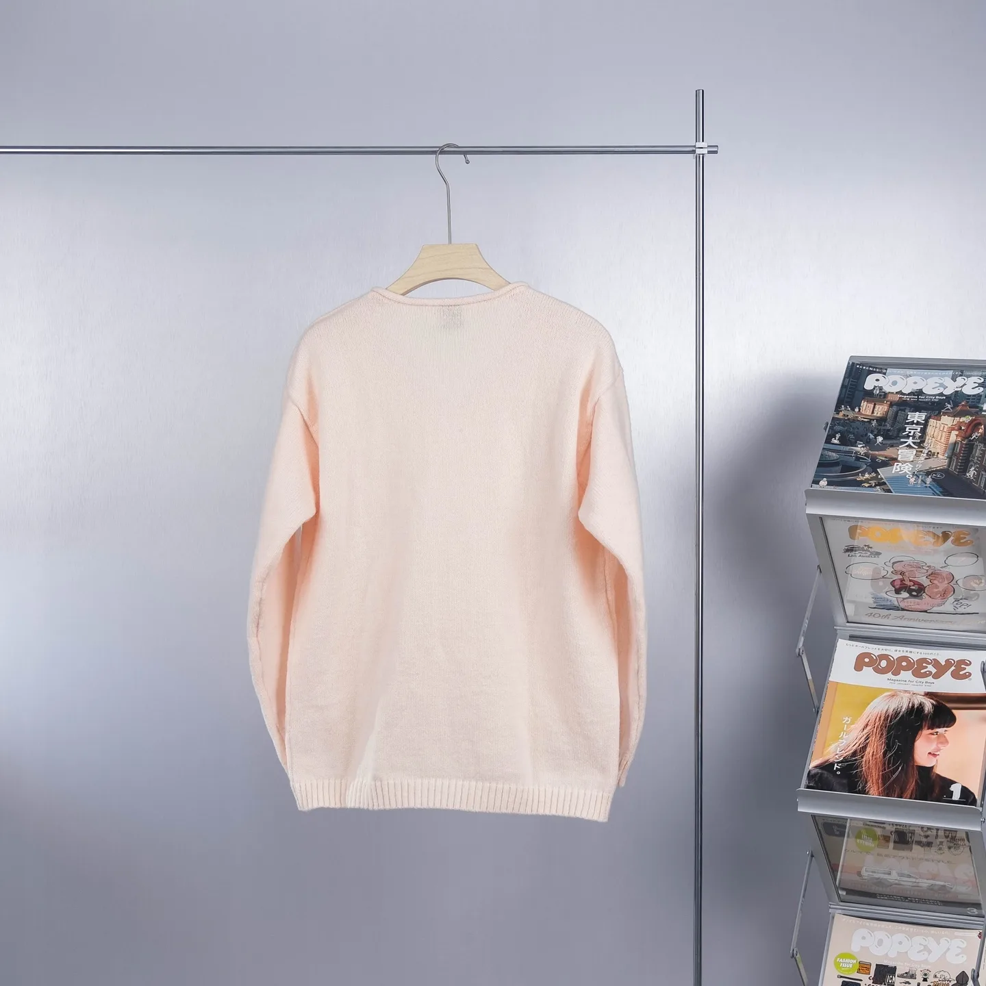 Logo-Embroidered V-Neck Knit Sweater D17023080 — view 2