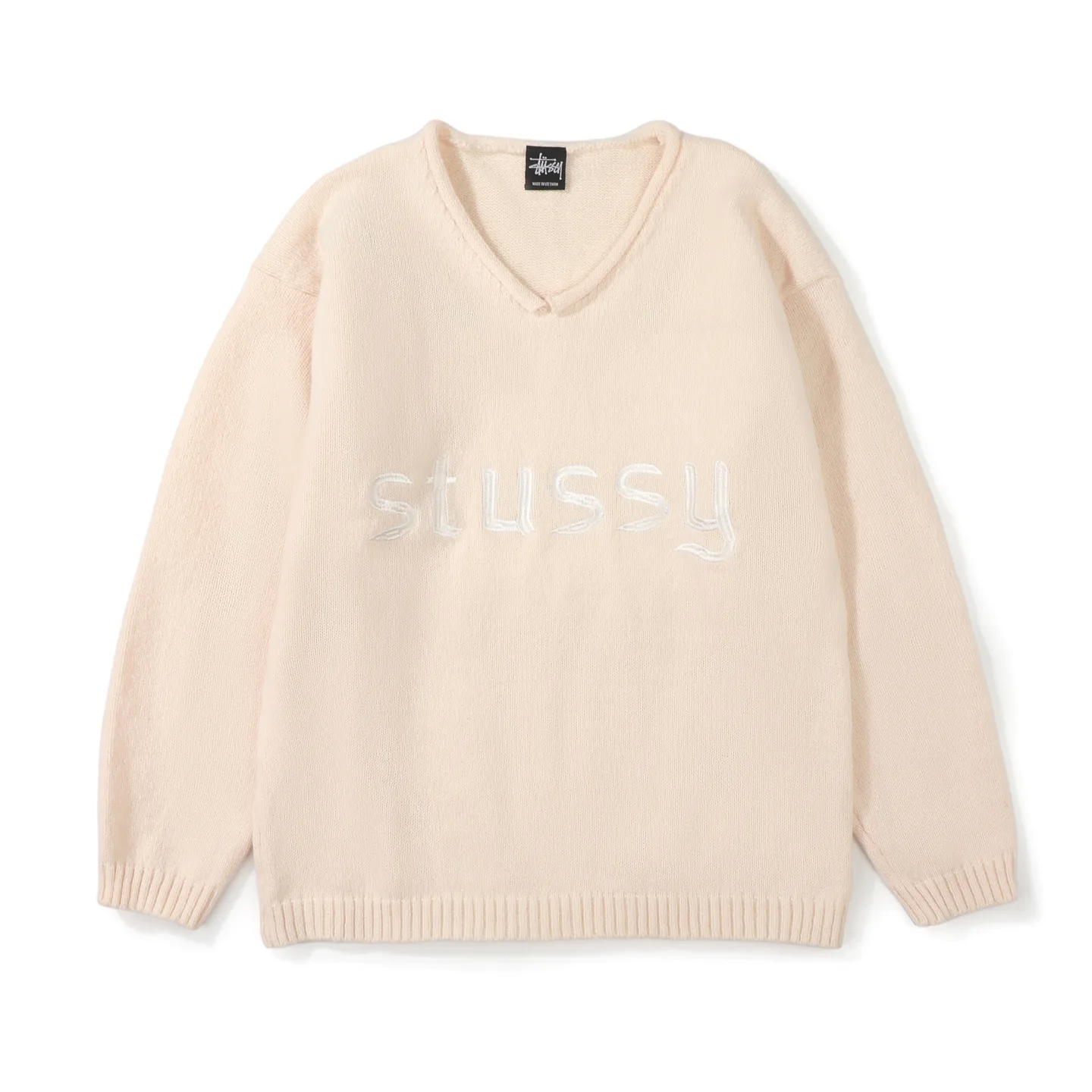Logo-Embroidered V-Neck Knit Sweater D17023081