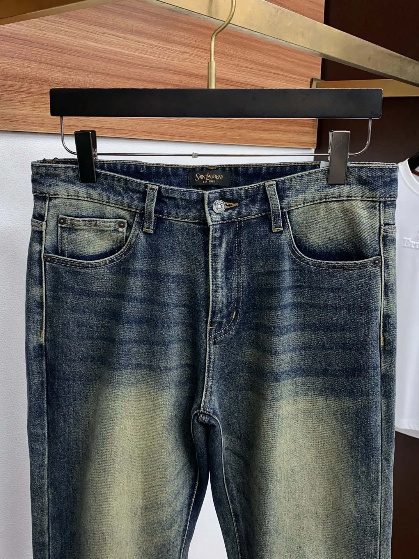 Monogram Embroidered Slim-Fit Straight-Leg Jeans D17523870 — view 4