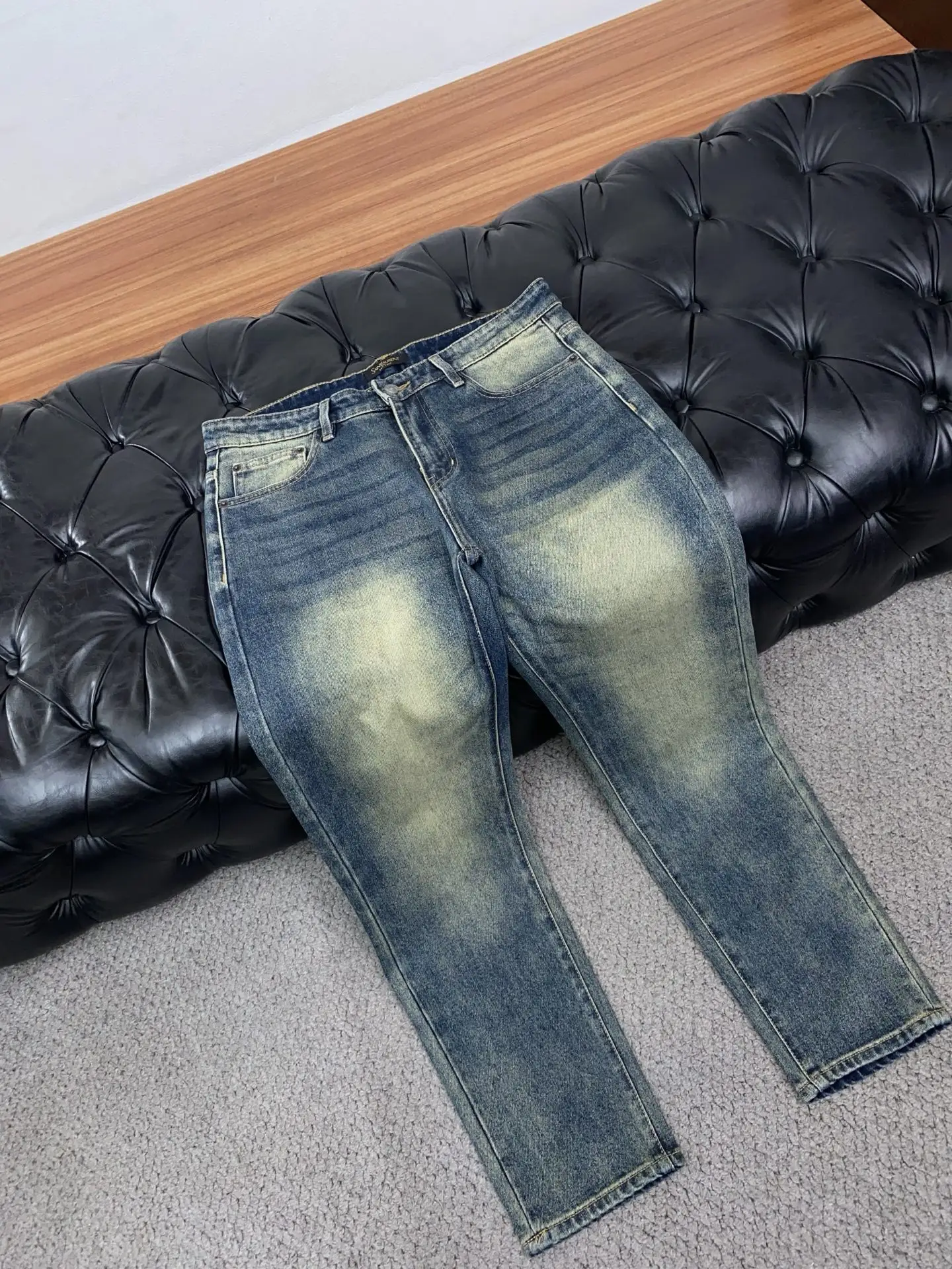 Monogram Embroidered Slim-Fit Straight-Leg Jeans D17523870 — view 7