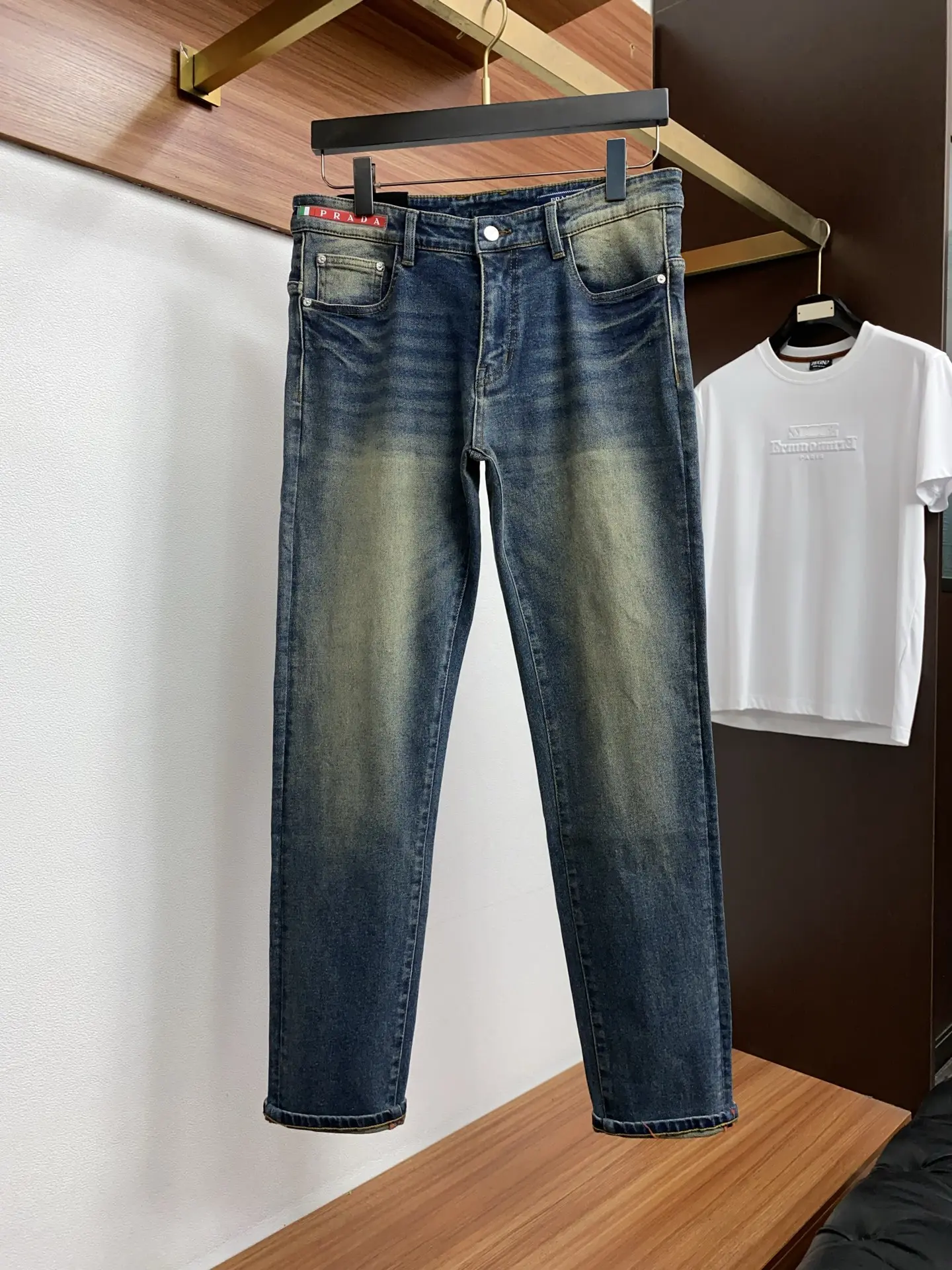 Slim-Fit Straight-Leg Jeans with Triangle Logo D17523880 — view 2