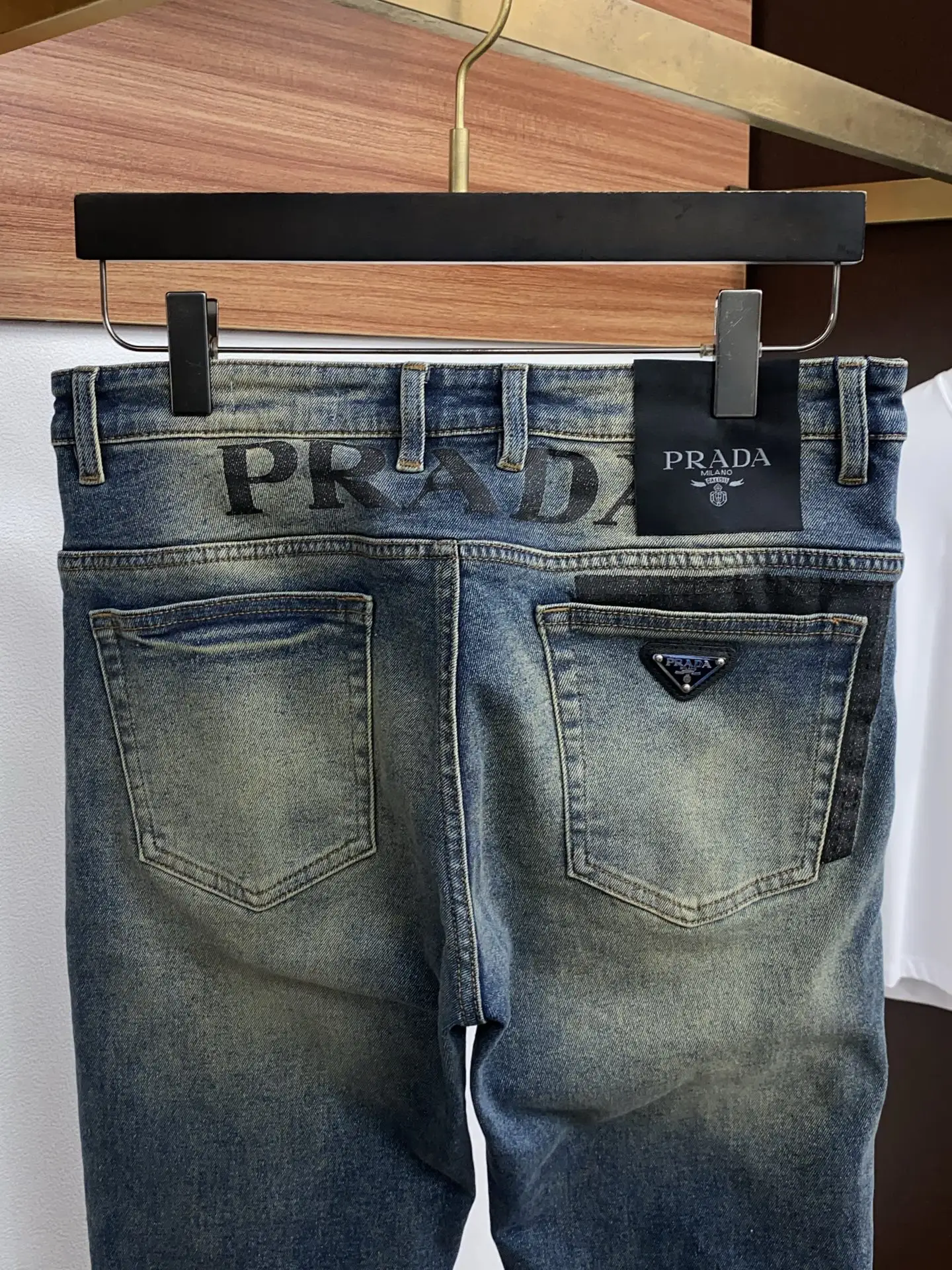 Slim-Fit Straight-Leg Jeans with Triangle Logo D17523880 — view 9