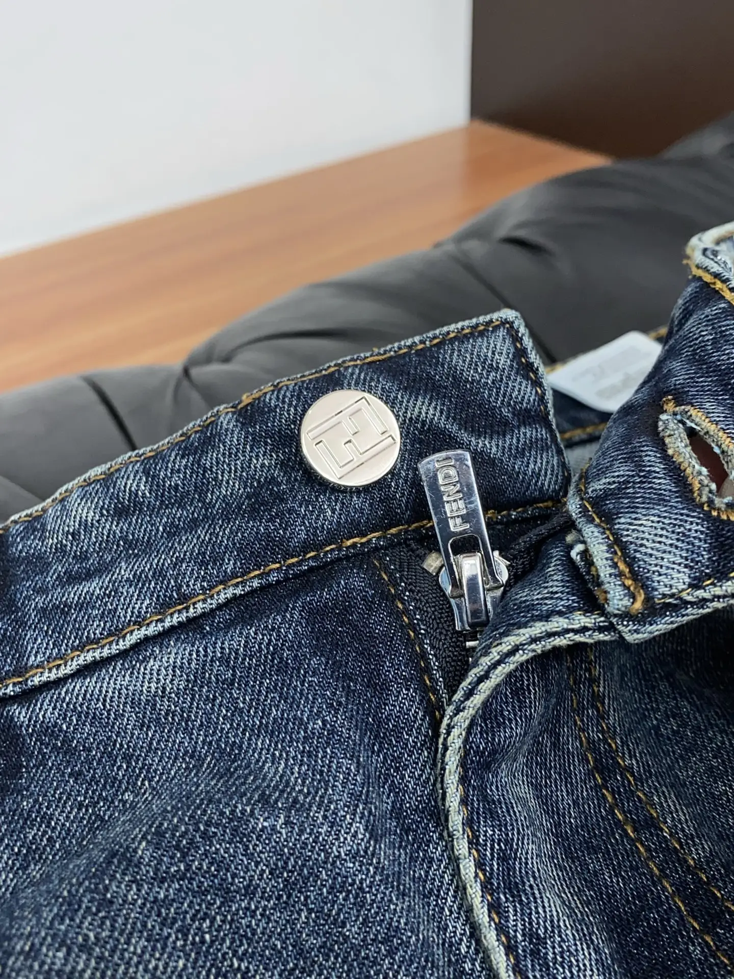 Slim-Fit Straight-Leg Jeans with Logo Patch D17523875 — view 5