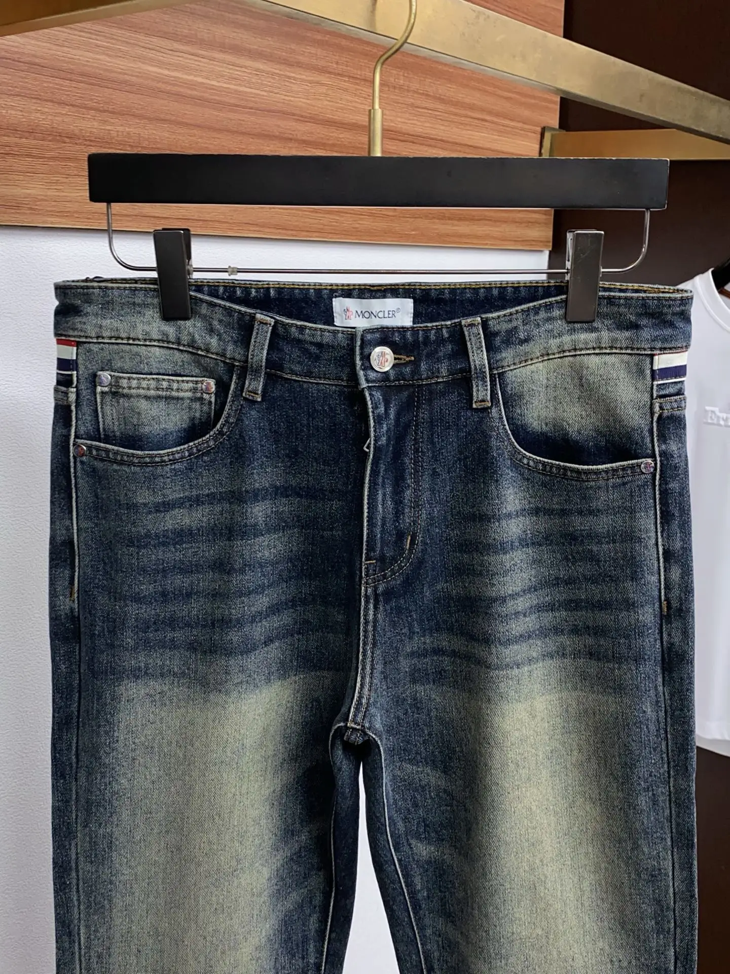 Moncler Slim-Fit Straight-Leg Jeans D17523869 — view 4