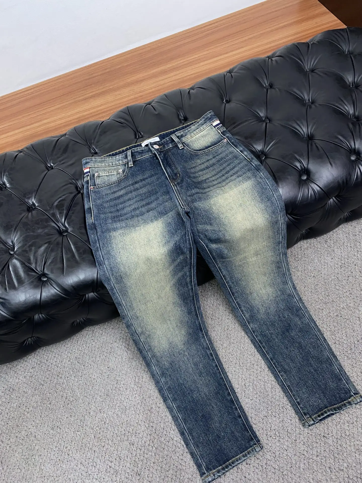 Moncler Slim-Fit Straight-Leg Jeans D17523869 — view 7