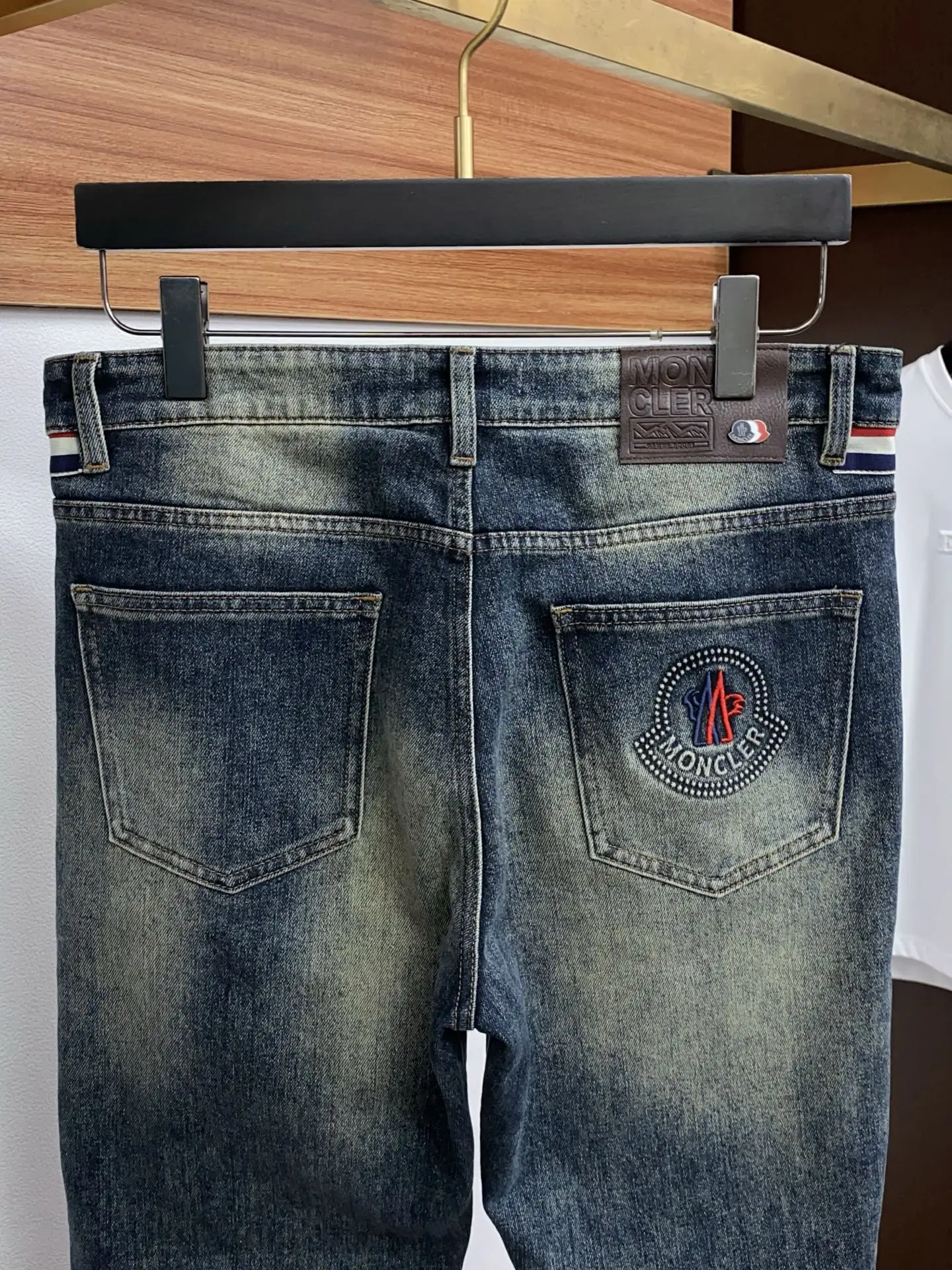 Moncler Slim-Fit Straight-Leg Jeans D17523869 — view 9