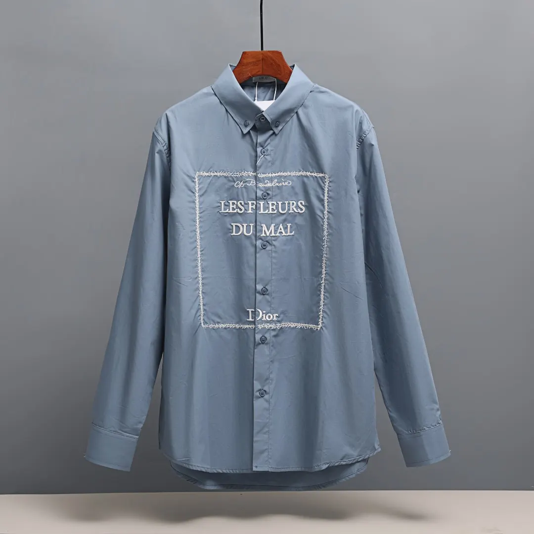 Les Fleurs du Mal Embroidered Cotton Shirt D17522645