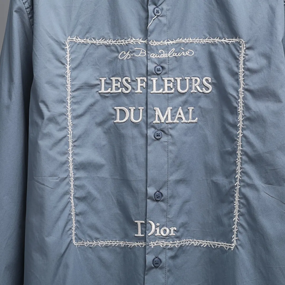 Les Fleurs du Mal Embroidered Cotton Shirt D17522645 — view 5