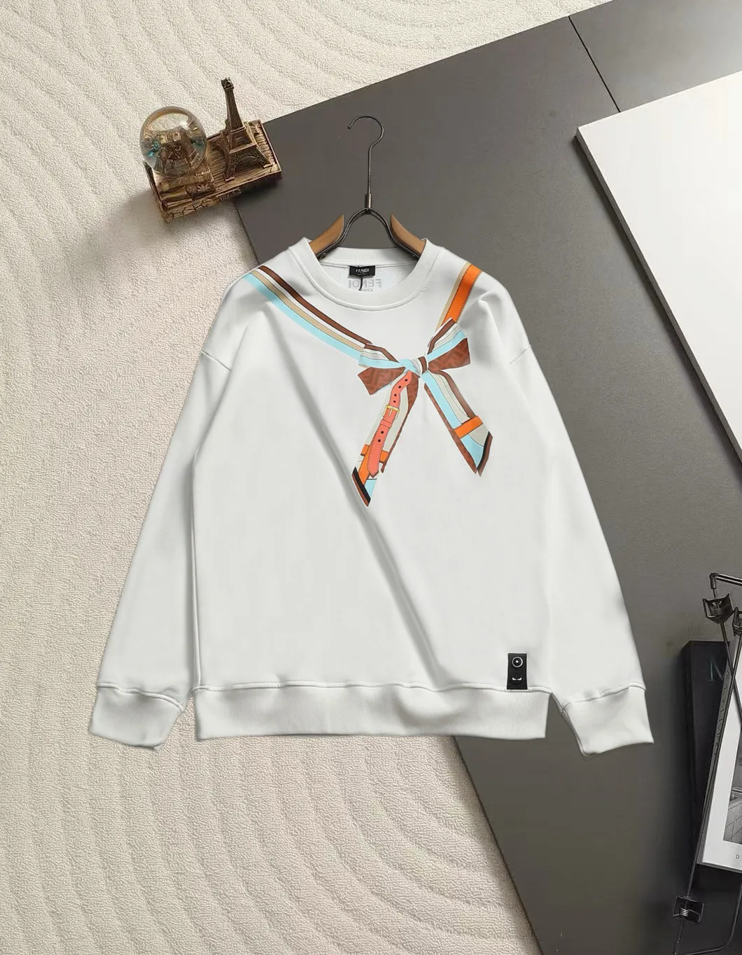 Bow-Print Crew-Neck Sweatshirt D17521513