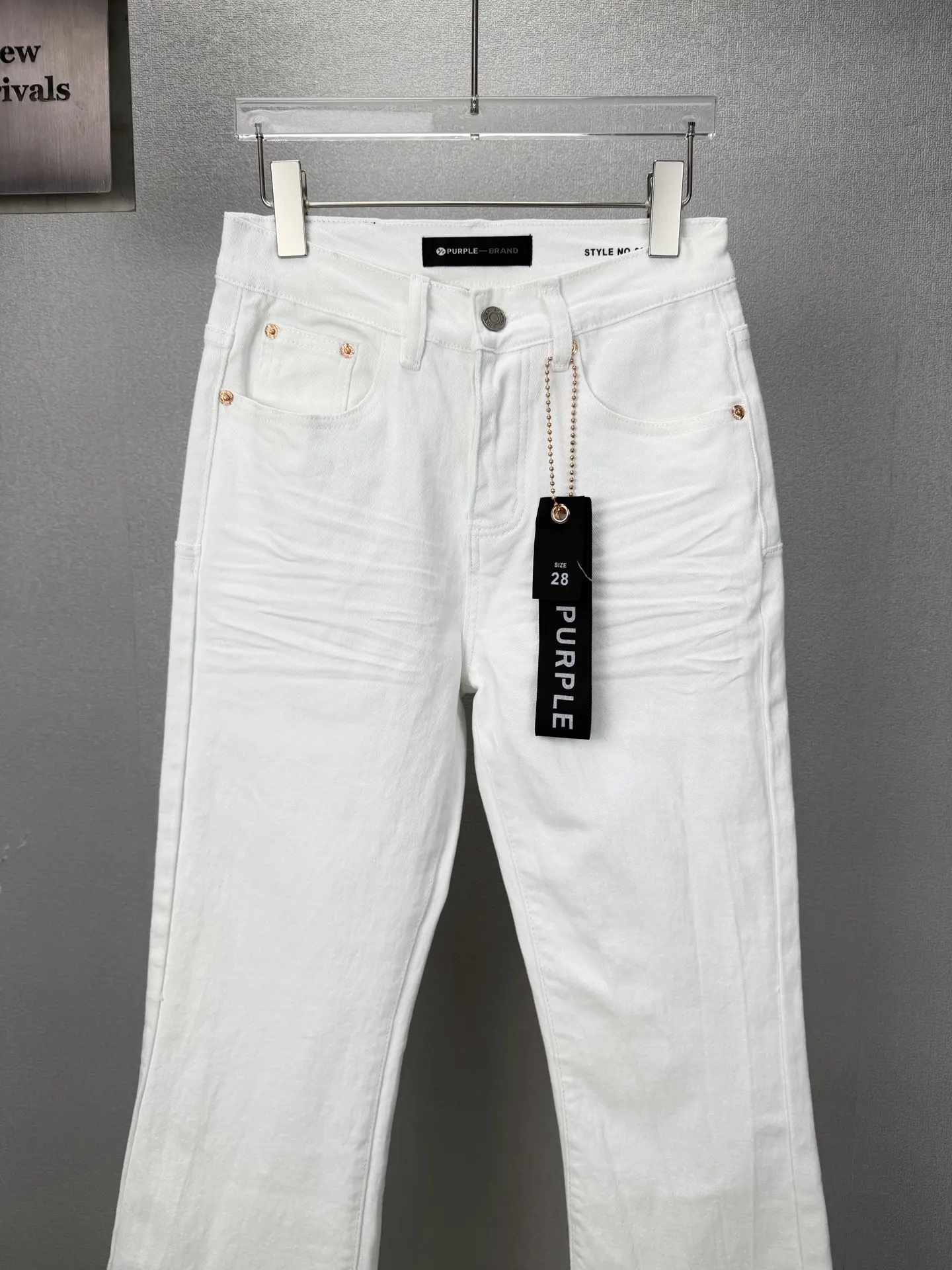 Crinkled Flare-Leg Stretch Jeans D17523173 — view 6